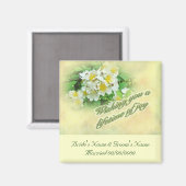 Hochzeiten wünschen Multiflora-Rose Magnet (Vorderseite/Rückseite)