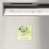 Hochzeiten wünschen Multiflora-Rose Magnet (In Situ (Geschirrspüler))