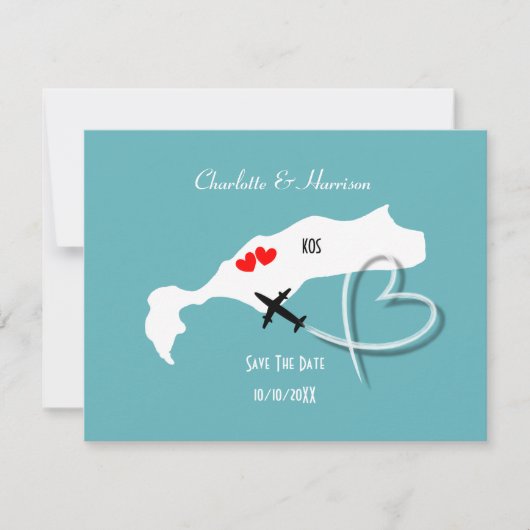 Hochzeiten Ziel Kos Save the Date (Vorderseite)