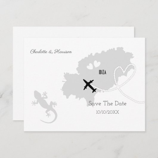 Hochzeiten Zielort Ibiza Save the Date (Vorne/Hinten)