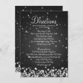 Hochzeitfahrten Wintersparkle Schwarz Begleitkarte (Vorne/Hinten)