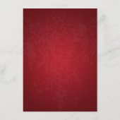 Hochzeitfahrwege Vintage Wirbel 2 Rot Begleitkarte (Rückseite)