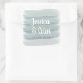 Hochzeitfarben-Pinselsticker Quadratischer Aufkleber (Tasche)