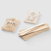 Hochzeitfeier Rustikale Holzmonogrammbezeichnungen Fächer (Non-assembled)