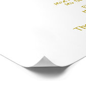 Hochzeitfeierprogramm Einfache Kalligraphie Poster (Ecke)