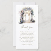 Hochzeitflorale Arch Foto Danke Karte (Vorderseite)