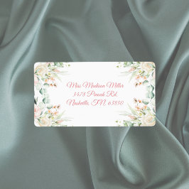 Hochzeitflorale Elegant Rosa Chic Datum Anschrift