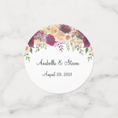 Hochzeitflorales Burgund Rose Custom Watercolor Konfetti (Klein Vorderseite)