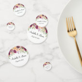 Hochzeitflorales Burgund Rose Custom Watercolor Konfetti (Gruppe)