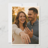 Hochzeitflorales Wappen mit Monogramm und Foto Einladung (Rückseite)