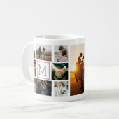 Hochzeitfokus-Monogramm Kaffeetasse (Vorderseite Links)