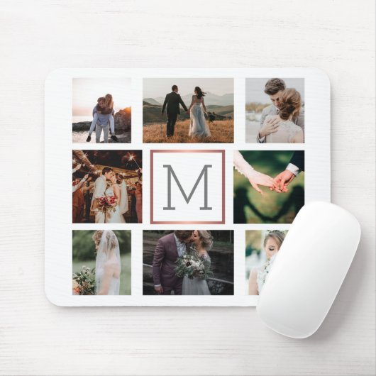 Hochzeitfokus-Monogramm Mousepad (Mit Mouse)