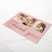Hochzeitfolie danke Karte. Rose Goldfolie Folieneinladung (Gedreht)