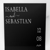 Hochzeitformal Black All in einem Set Dreifach Gefaltete Einladung (Innen Erste Seite)