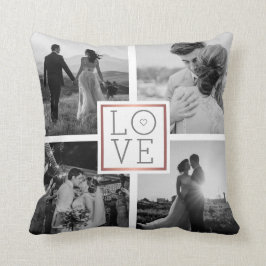 Hochzeitfoto Collage Liebe Kissen