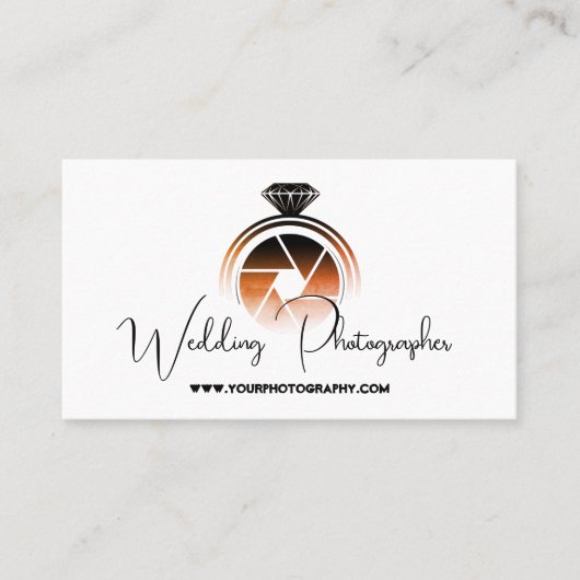 Hochzeitfotograf (Alter Look) Visitenkarte (Vorderseite)