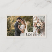 Hochzeitfotograf Elegantes Foto Beruflich Visitenkarte (Rückseite)