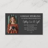 Hochzeitfotograf Elegantes Script Beruflich Visitenkarte (Vorderseite)