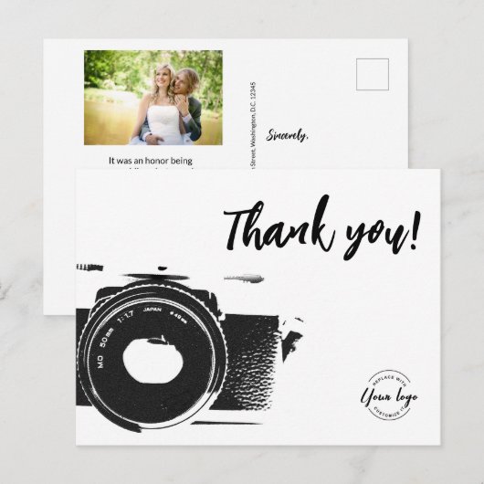Hochzeitfotograf Foto für das benutzerdefinierte L Postkarte (Vorne/Hinten)