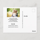 Hochzeitfotograf Foto für das benutzerdefinierte L Postkarte (Rückseite)