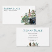 Hochzeitfotograf für Wasserfarbenkamera Visitenkarte (Vorne/Hinten)