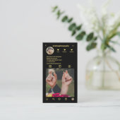 Hochzeitfotograf Instagram Foto Grid QR Code Visitenkarte (Stehend Vorderseite)