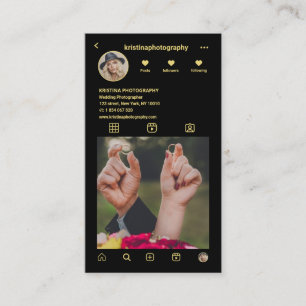 Hochzeitfotograf Instagram Foto Grid QR Code Visitenkarte