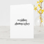 Hochzeitfotograf Karte (Gelbe Blume)