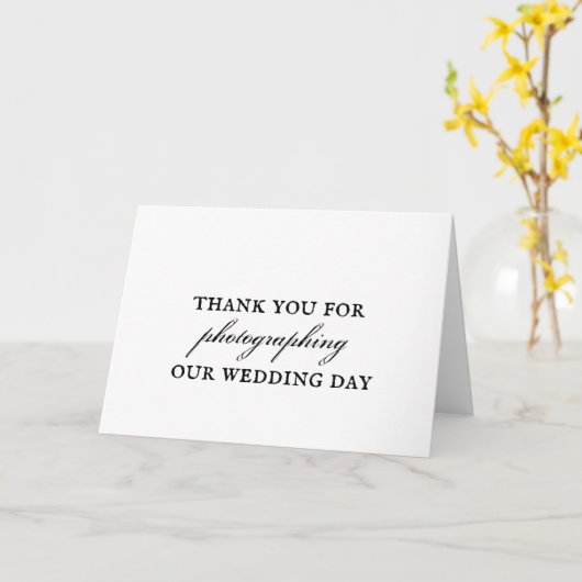 Hochzeitfotograf Karte (Gelbe Blume)