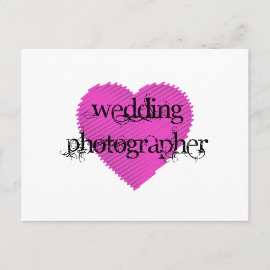Hochzeitfotograf Postkarte (Vorderseite)