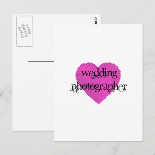 Hochzeitfotograf Postkarte (Vorne/Hinten)