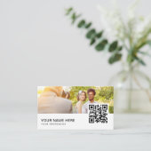 Hochzeitfotograf QR Code Visitenkarte (Stehend Vorderseite)