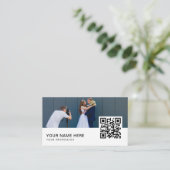 Hochzeitfotograf | Videographin | DJ QR Code Visitenkarte (Stehend Vorderseite)