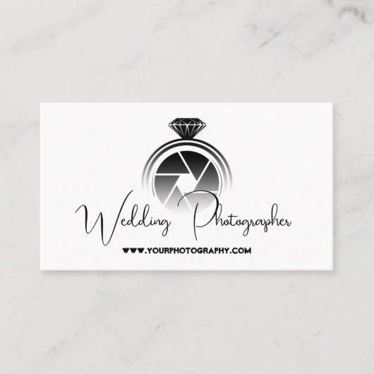 Hochzeitfotograf Visitenkarte (Vorderseite)