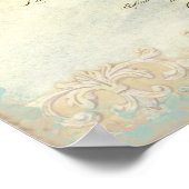 Hochzeitfotografie Liebe Barock Elegant Poster (Ecke)