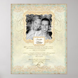 Hochzeitfotografie Liebe Barock Elegant Poster