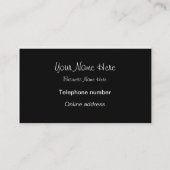 Hochzeitfotografie-Portrait-Visitenkarte Visitenkarte (Rückseite)