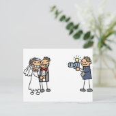 Hochzeitfotografie Postkarte (Stehend Vorderseite)