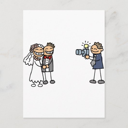 Hochzeitfotografie Postkarte (Vorderseite)