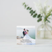 Hochzeitfotografie QR Code Berufliches Foto Quadratische Visitenkarte (Stehend Vorderseite)