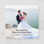 Hochzeitfotografie QR Code Berufliches Foto Quadratische Visitenkarte (Vorderseite)