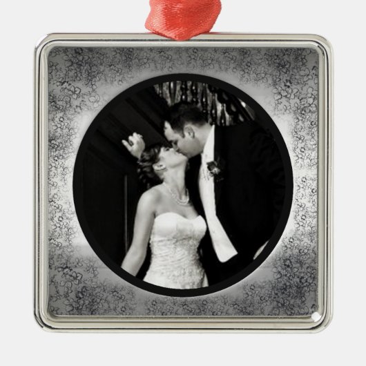 Hochzeitfotografie Silbernes Ornament (Vorne)