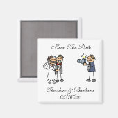 Hochzeitfotografie speichern Sie die Terminmagnete Magnet (Vorderseite/Rückseite)
