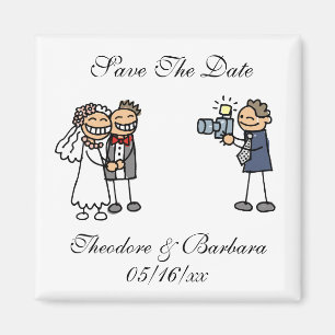 Hochzeitfotografie speichern Sie die Terminmagnete Magnet