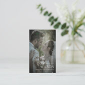 Hochzeitfotografie Volles Foto Modernes Visitenkarte (Stehend Vorderseite)