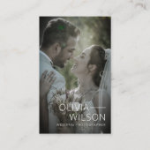 Hochzeitfotografie Volles Foto Modernes Visitenkarte (Vorderseite)