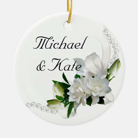 HochzeitGardenias Keramikornament (Vorne)