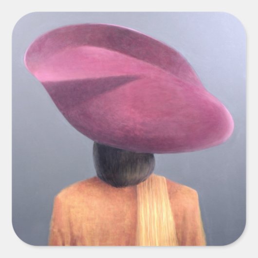 Hochzeitgast Quadratischer Aufkleber (Vorderseite)