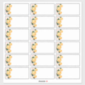 Hochzeitgäste hinzufügen Name Labels Orange Floral (Blatt)