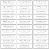 Hochzeitgästen moderne einfache Schwarz-Weiß-Namen Aufkleber (Vorderseite)